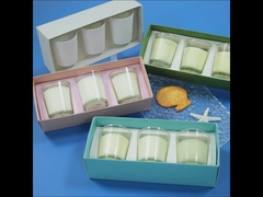 Aroma Home カスタム アロマテラピー ガラス ジャー キャンドル ホワイト 70g*3