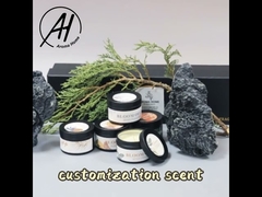 ODM 6 オンスの錫容器キャンドル レッド グリーン ラウンド コーヒー豆付き