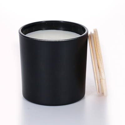 400g試供品の黒の金属のふたのガラス瓶は蝋燭10*10cmをかぎつけた