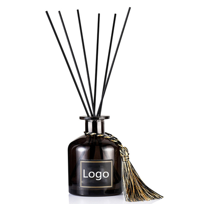 木製のふたの芳香の藤の棒が付いている黒いReedの拡散器のびん50ml