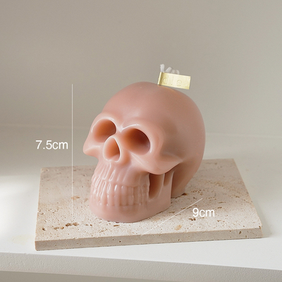 標準的な工場直売のクリスマスのハロウィンのピンクの黒裸の白いかぎつけられたSkulledでハロウィンのギフトのための蝋燭を形づけなさい