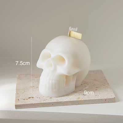 標準的な工場直売のクリスマスのハロウィンのピンクの黒裸の白いかぎつけられたSkulledでハロウィンのギフトのための蝋燭を形づけなさい