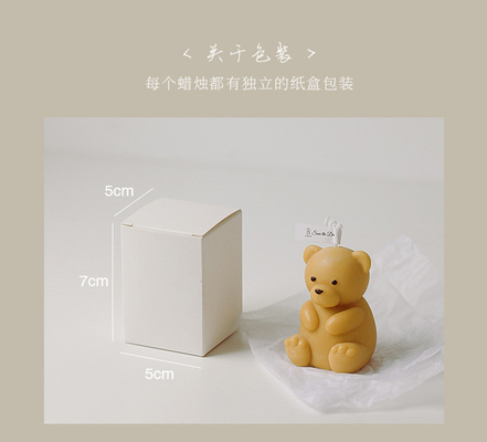 香りの家の多彩なハンドメイド3Dくまは家の装飾の付属品のための香料入りの蝋燭の切り分けを形づけた