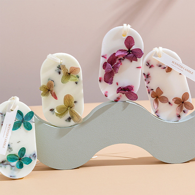 香りの家の卸し売りハンドメイドの乾燥された花車の家の芳香は大豆のろうタブレットの蝋燭をかぎつけた