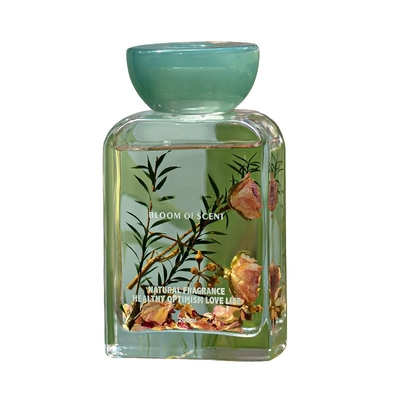 140ml精油の樹脂のふたは袋のローズの花が付いている新しい芳香のReedの拡散器を置いた