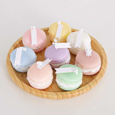 商標のフルーツの香りの浴室のための小型大豆のワックスのMacaronのハンドメイドの蝋燭