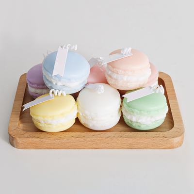商標のフルーツの香りの浴室のための小型大豆のワックスのMacaronのハンドメイドの蝋燭