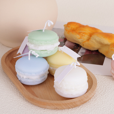 商標のフルーツの香りの浴室のための小型大豆のワックスのMacaronのハンドメイドの蝋燭