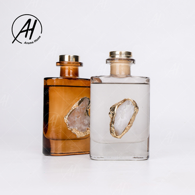 こはく色の灰色のガラス ビンの水晶芳香の家のための無煙Reedの拡散器180ML