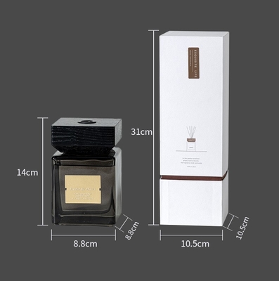 正方形の休日の贅沢で黒いガラス家の芳香のReedの拡散器500ml