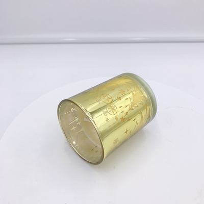 アロマセラピーのための手製の黄色い電気めっきの香りの家の蝋燭