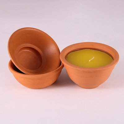 カのための屋内7Oz素焼鉢のCitronellaの庭の蝋燭