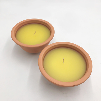 カのための屋内7Oz素焼鉢のCitronellaの庭の蝋燭