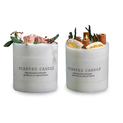 Msdsの大豆はアロマセラピーが花の蝋燭のギフト セット5ozを乾燥した花弁をかぎつけた