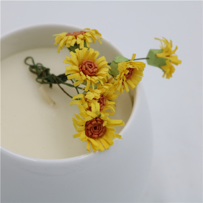 6oz簡単で白い性質の陶磁器の大豆の蝋燭のアロマセラピーの瓶の蝋燭