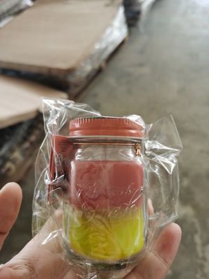 香りの家の大豆のワックスのハンドルが付いているかわいいメーソンジャーの注文の香料入りの蝋燭